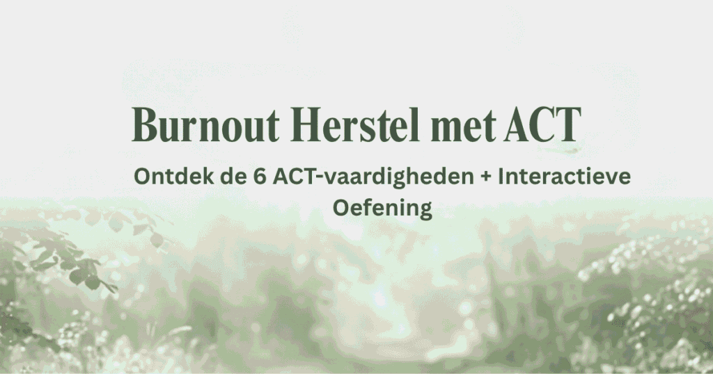 Waarom ACT Werkt bij Burnout Herstel